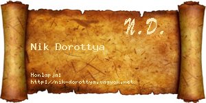 Nik Dorottya névjegykártya